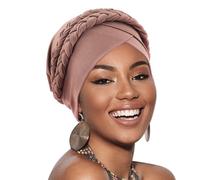 AQOKKA African Women Turban Caps Pre-Tied Twisted Turbans Head Scarf for Women Hair Wraps Cover Beanie Cancer Chemo Headwear