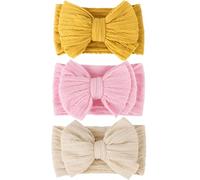 AQOKKA Baby Bows Headbands Nylon Baby Girl Headbands Newborn Hairbands Toddler Hair Accessories for Girls Infant Kids