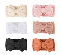 AQOKKA Baby Bows Headbands Nylon Baby Girl Headbands Newborn Hairbands Toddler Hair Accessories for Girls Infant Kids