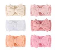 AQOKKA Baby Bows Headbands Nylon Baby Girl Headbands Newborn Hairbands Toddler Hair Accessories for Girls Infant Kids