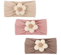 AQOKKA Baby Flower Headbands Nylon Baby Girl Headbands Newborn Hairbands Toddler Hair Accessories for Girls Infant Kids