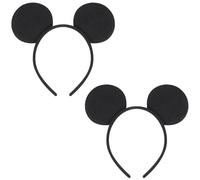 AQOKKA Mouse Ears Headbands with Bow Minnie Ears Cosplay Costume Hair Accessories for Women Girls Birthday Party Decoration