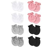 AQOKKA Newborn Baby Mittens No Scratch Cotton Elastic Wrist Gloves Infant Toddler Mittens for Baby Boy Girl 0-6 Months