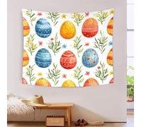 AQOVARLUX 3D Easter Egg Print Wall Blanket Home Decoration Bedding Poster Wall Art Tapestry Tapestries Wall Hanging Soft Polyester for Living Room Bedroom Dorm Decor 150cmx200cm