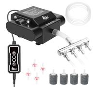 AQQA Aquarium Air Pump with Controller, Powerful Fish Tank Oxygen Pump