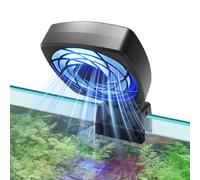 AQQA Aquarium Chiller Fan, Fish Tank Cooling Fan with Wind Speed & Angle Adjustable Timing Function Controller Multiple Lighting Colors, Water Chiller for Freshwater and Saltwater Tanks (1-Fan Head)