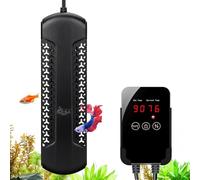 AQQA Aquarium Heater,1000W Fish Tank Heater with External LED Thermostat Controller,Submersible Quartz Glass Aquarium Heater,Intelligent Overheat,Over-Temp Protection,Memory Function,510-980L Tank