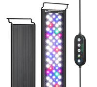AQQA Aquarium Light, Full Spectrum Fish Tank Light with Timer Auto On/Off, 24/7 Lighting Cycle, 10 Colors & 10 Brightness, Led Aquarium Lights for 45-60cm Freshwater Tank
