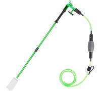 AQQA Aquarium Siphon Gravel Cleaner, 3 in 1 Fish Tank Syphon Pump Kit with Extendable Length and Fixed On Fish Tank, Manual Water Change and Sand Washing (AQ113-M)