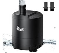AQQA Aquarium Water Pump,Ultra Quiet Submersible Water Pump,2500L/H Adjustable Water Fountain Pump,Fish Tank Water Change Pumps,Pond Pump with 1.8M Power Cord 2 Nozzles