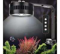AQQA COB LED Aquarium Light with Controller, 60W Fish Tank Light with 3 Modes (White/RGB/Full Spectrum), Timer & 6 Brightness Levels, Adjustable Clamp for Freshwater Plants Fish Tanks