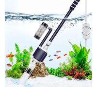 AQQA Fish Tank Cleaner, DC 2300L/h Adjustable Water Flow Electric Gravel Cleaner Fish Tank, 34W Aquarium Gravel Cleaner with Triple Filtration for Water Change Sand Washing Water Circulation