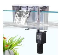 AQQA Hang On Aquarium Filter,8W Quiet Hang On Back Filter,Adjustable Water Flow Fish Tank Filter with 3-stage Filtration,900L/H External Filter for 130-230L Tank