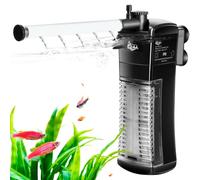 AQQA Internal Fish Tank Filter, 3 in 1 Submersible Aquarium Filter Pump with Adjustable Water Flow,Ultra Silent Biochemical Filtration Powerful Pump for 55-120L Aquariums(L)
