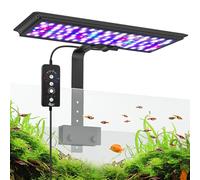 AQQA LED Aquarium Light 14W, 24/7 Mode Clip-on Fish Tank Light, DIY Mode Full Spectrum Aquarium Plant Lights, Adjustable Timer/Brightness with Memory Function, IP68 Waterproof for 30-45cm Fish Tank
