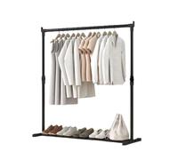 AQRA Clothes Rail Heavy Duty Clothes Rail,Freestanding Open Wardrobe for Hanging Clothes with Adjustable Shelves 4 Assembly Ways,Pants Rack, 60 x 38 x 120 (Black)