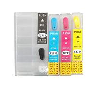 AQree Empty Refillable Ink Cartridge Replacement for Ep 27 or 27XL Ink,Works with Workforce WF-3640DTWF WF-7110DTW WF-7610DWF WF-7620DTWF WF-7720DTWF WF-7715DWF WF-7710DWF WF-7210DTWF Printer