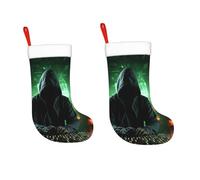 AQRJKHD 18 Inches Christmas Stockings Personalized Hacker Attack Xmas Stocking Hanging Decoration Fireplace Stocking with Plush Edges for Holiday Xmas Tree Christmas Ornaments Gifts