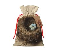 AQRJKHD Christmas Drawstring Gift Bags Xmas Gift Sack with Tag & Tie Birds Nest Wrapping Sacks Pouches Favor Santa Bag for Wrapping Presents Christmas Birthday Party Xmas Party