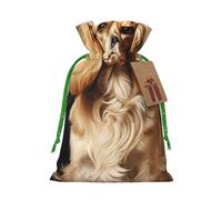 AQRJKHD Christmas Drawstring Gift Bags Xmas Gift Sack with Tag & Tie Cocker Spaniel Wrapping Sacks Pouches Favor Santa Bag for Wrapping Presents Christmas Birthday Party Xmas Party