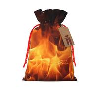 AQRJKHD Christmas Drawstring Gift Bags Xmas Gift Sack with Tag & Tie Dancing Fire Wrapping Sacks Pouches Favor Santa Bag for Wrapping Presents Christmas Birthday Party Xmas Party