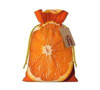 AQRJKHD Christmas Drawstring Gift Bags Xmas Gift Sack with Tag & Tie Orange Slice Wrapping Sacks Pouches Favor Santa Bag for Wrapping Presents Christmas Birthday Party Xmas Party