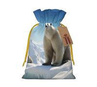 AQRJKHD Christmas Drawstring Gift Bags Xmas Gift Sack with Tag & Tie Polar Bear Penguin Wrapping Sacks Pouches Favor Santa Bag for Wrapping Presents Christmas Birthday Party Xmas Party