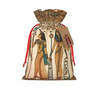 AQRJKHD Christmas Drawstring Gift Bags Xmas Gift Sack with Tag & Tie Women in ancient egypt Wrapping Sacks Pouches Favor Santa Bag for Wrapping Presents Christmas Birthday Party Xmas Party