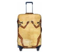 AQRJKHD Elastic Travel Luggage Cover for Suitcase Tsa Approved Stretch Scratch-Resistant Suitcase Protector Cover Washable Ancient Egyptian Baggage Covers Fits 18-32 Inch Luggage Case, Black, X-Large