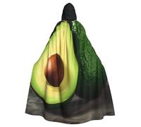 AQRJKHD Halloween Hooded Cloak Medieval Renaissance Wizard Cloak palm tree Reaper Cosplay Cape Costume for Adult, Half Cut Avocado Pieces, One Size