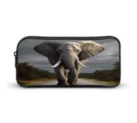 AQRJLPM 3D Elephant Pencil Pouch Big Capacity Simple Marker Pouch Portable Aesthetic Zipper Pencil Case