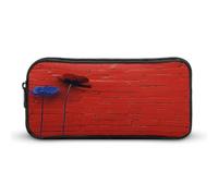 AQRJLPM A Red Brick Wall Pencil Pouch Big Capacity Simple Marker Pouch Portable Aesthetic Zipper Pencil Case
