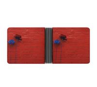 AQRJLPM A Red Brick Wall Wallet with Money Clip Leather Bifold Wallet Slim Credit Card Holder Gift for Men