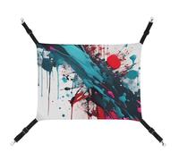 AQRJLPM Abstract Paint Splashes Pet Hammock with Adjustable Straps and Metal Hooks Hanging Bed Soft Breathable Sleeping Hammock for Cats,Puppy,Rabbits,Small Animals
