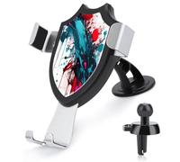 AQRJLPM Abstract Paint Splashes Phone Holder Car Hands-Free Mount Holders for Dashboard Windshield Vent Metal Hook Clip Cell Phone Mount for All Smartphones & Car Models