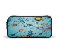 AQRJLPM Abstraction Biology Chemistry Pencil Pouch Big Capacity Simple Marker Pouch Portable Aesthetic Zipper Pencil Case