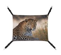AQRJLPM African Animal Leopard Pet Hammock with Adjustable Straps and Metal Hooks Hanging Bed Soft Breathable Sleeping Hammock for Cats,Puppy,Rabbits,Small Animals