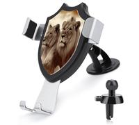 AQRJLPM African Lion and Lioness Phone Holder Car Hands-Free Mount Holders for Dashboard Windshield Vent Metal Hook Clip Cell Phone Mount for All Smartphones & Car Models