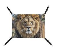 AQRJLPM African Lion Head Pet Hammock with Adjustable Straps and Metal Hooks Hanging Bed Soft Breathable Sleeping Hammock for Cats,Puppy,Rabbits,Small Animals