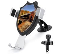 AQRJLPM Albany Covered Bridge Phone Holder Car Hands-Free Mount Holders for Dashboard Windshield Vent Metal Hook Clip Cell Phone Mount for All Smartphones & Car Models
