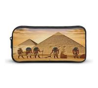 AQRJLPM Ancient Egyptians Pencil Pouch Big Capacity Simple Marker Pouch Portable Aesthetic Zipper Pencil Case