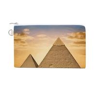 AQRJLPM Ancient Egyptians Wallet Canvas Slim Lightweight Wallets Durable Zippered Card Holder for Men Women