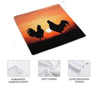 AQRJLPM Animal Chickens Hand Towels Sweat Absorbing Handkerchiefs Quick Dry Sweat Rags Super Soft Face Washcloth for Bath Hand Face Gym and Spa 11.8x11.8 Inch
