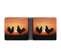 AQRJLPM Animal Chickens Wallet with Money Clip Leather Bifold Wallet Slim Credit Card Holder Gift for Men