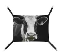 AQRJLPM Animal Funny Cow Head Pet Hammock with Adjustable Straps and Metal Hooks Hanging Bed Soft Breathable Sleeping Hammock for Cats,Puppy,Rabbits,Small Animals