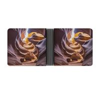 AQRJLPM Antelope Canyon Wallet with Money Clip Leather Bifold Wallet Slim Credit Card Holder Gift for Men