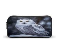 AQRJLPM Arctic Owl Pencil Pouch Big Capacity Simple Marker Pouch Portable Aesthetic Zipper Pencil Case