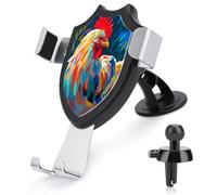 AQRJLPM Art Colorful Chicken Phone Holder Car Hands-Free Mount Holders for Dashboard Windshield Vent Metal Hook Clip Cell Phone Mount for All Smartphones & Car Models
