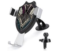 AQRJLPM Art Deco Geometric Pattern Phone Holder Car Hands-Free Mount Holders for Dashboard Windshield Vent Metal Hook Clip Cell Phone Mount for All Smartphones & Car Models