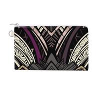 AQRJLPM Art Deco Geometric Pattern Wallet Canvas Slim Lightweight Wallets Durable Zippered Card Holder for Men Women